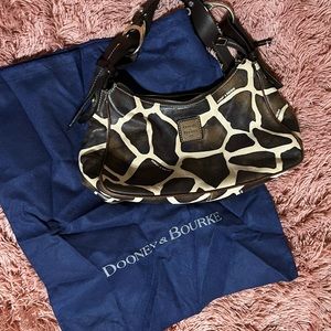 Vintage Dooney & Bourke Giraffe Pattern Satchel